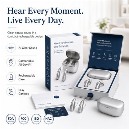 👂Concealed Smart In-Ear Rechargeable Hearing Aids-💡Machine washable, retains its shape, and has a long lifespan