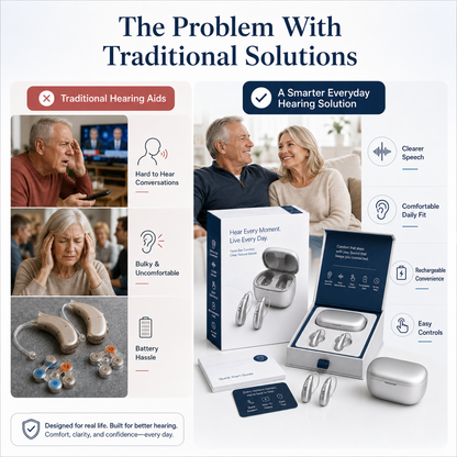 👂Concealed Smart In-Ear Rechargeable Hearing Aids-💡Machine washable, retains its shape, and has a long lifespan